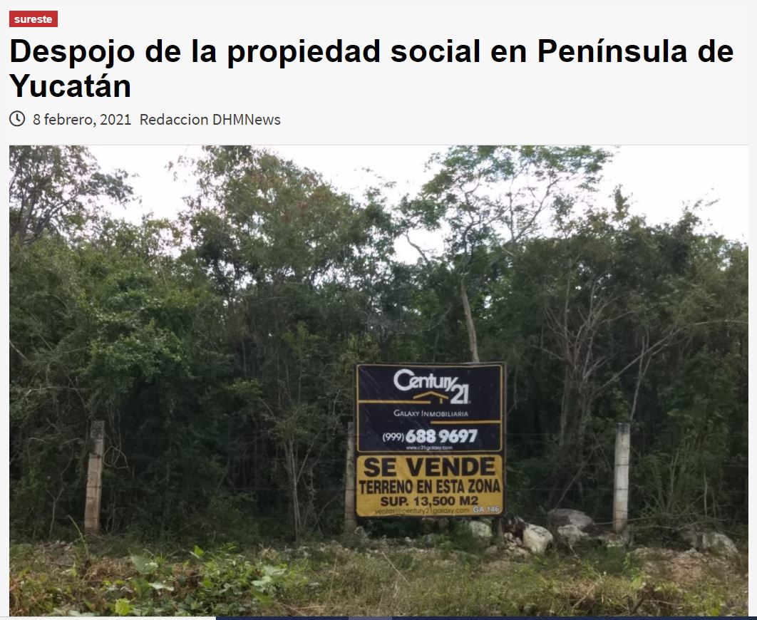 Despojo De La Propiedad Social En Pen Nsula De Yucat N Consejo Civil