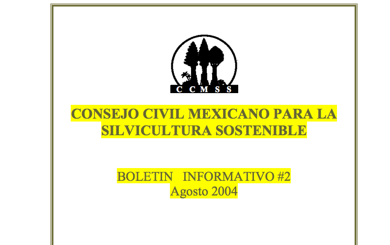 Boletín Informativo del CCMSS agosto de 2004