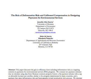 The role of deforestation risk and calibrated compensation in designing payments