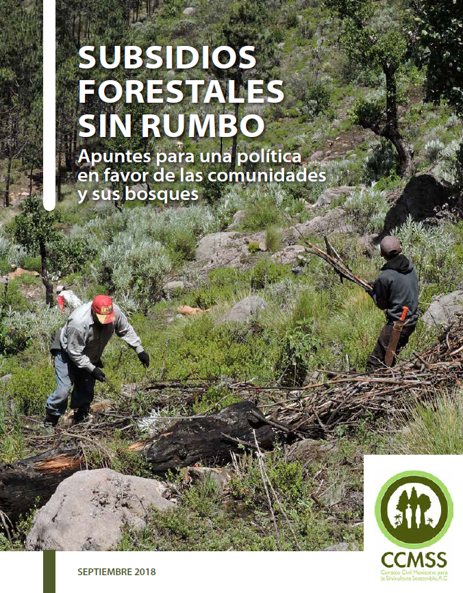 Subsidios forestales sin rumbo. Apuntes para una política en favor de las comunidades y sus bosques