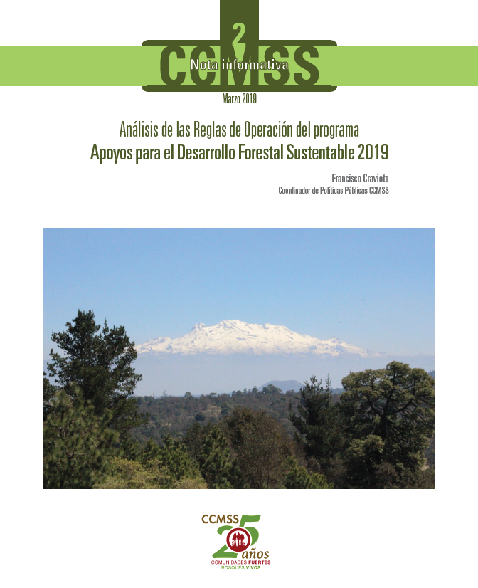 Análisis de las Reglas de Operación del programa Apoyos para el Desarrollo Forestal Sustentable 2019