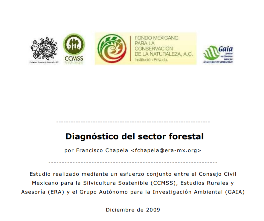 Diagnóstico del sector forestal en México
