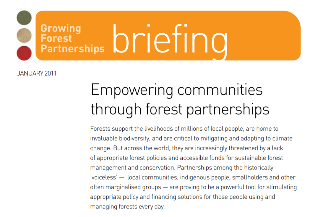 Empowering communities through forest partnerships