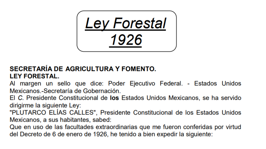 Ley Forestal 1926