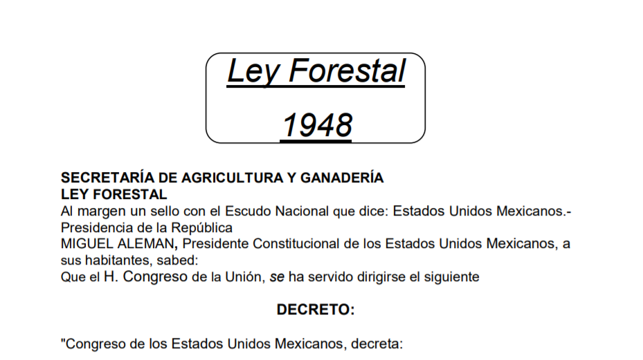 Ley Forestal 1948