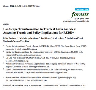 Landscape Transformation in Tropical Latin America: Assessing Trends and Policy Implications for REDD+