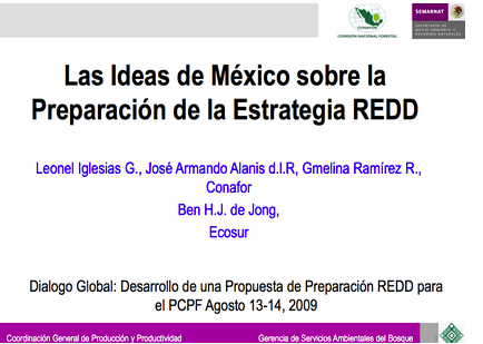Las ideas de México sobre la preparación de la estrategia REDD