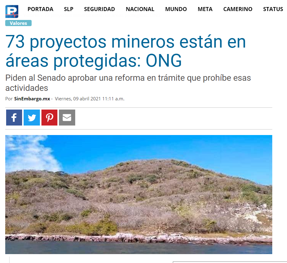 73 proyectos mineros están en ANP: ONG