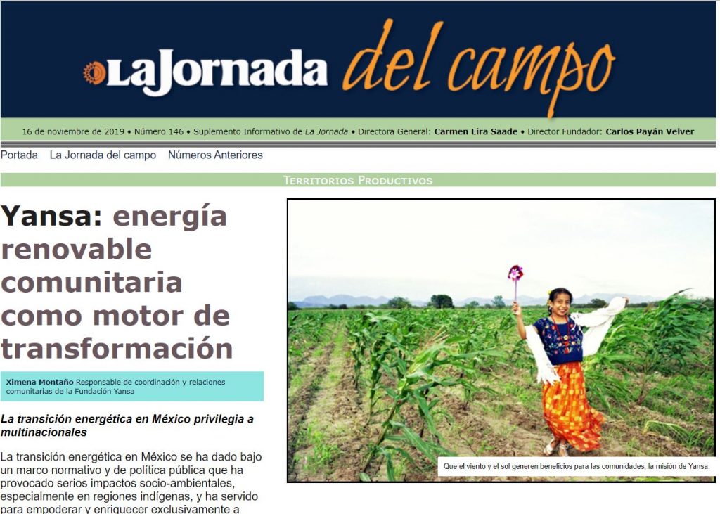 Yansa: energ\u00eda renovable comunitaria como motor de transformaci\u00f3n - Consejo Civil Mexicano para ...