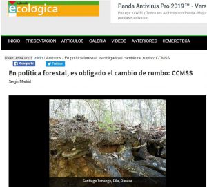 En política forestal, es obligado el cambio de rumbo: CCMSS