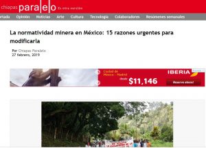 La normatividad minera en México: 15 razones urgentes para modificarla