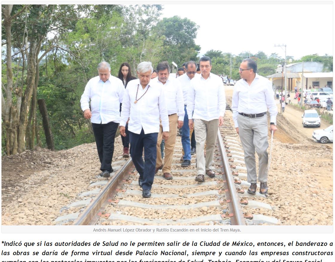 En medio de la resistencia, AMLO anuncia que su primera acción será dar banderazo al Tren Maya ...