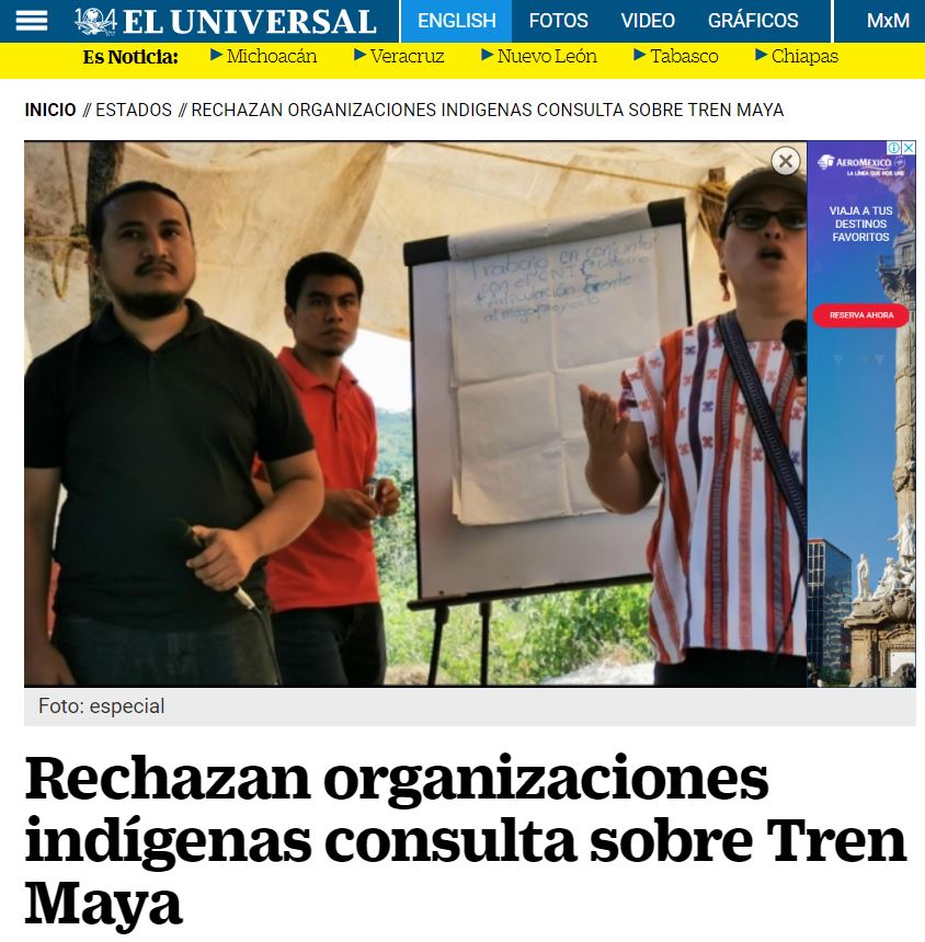 Rechazan organizaciones indígenas consulta sobre tren maya