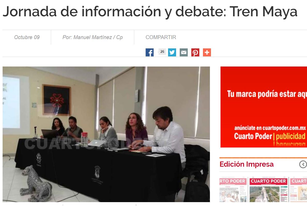 Jornada de información y debate: Tren Maya