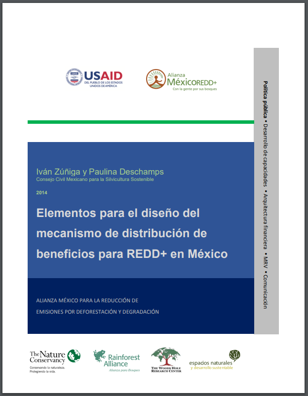 Elementos para el diseño del mecanismo de distribución de beneficios para REDD+ en México