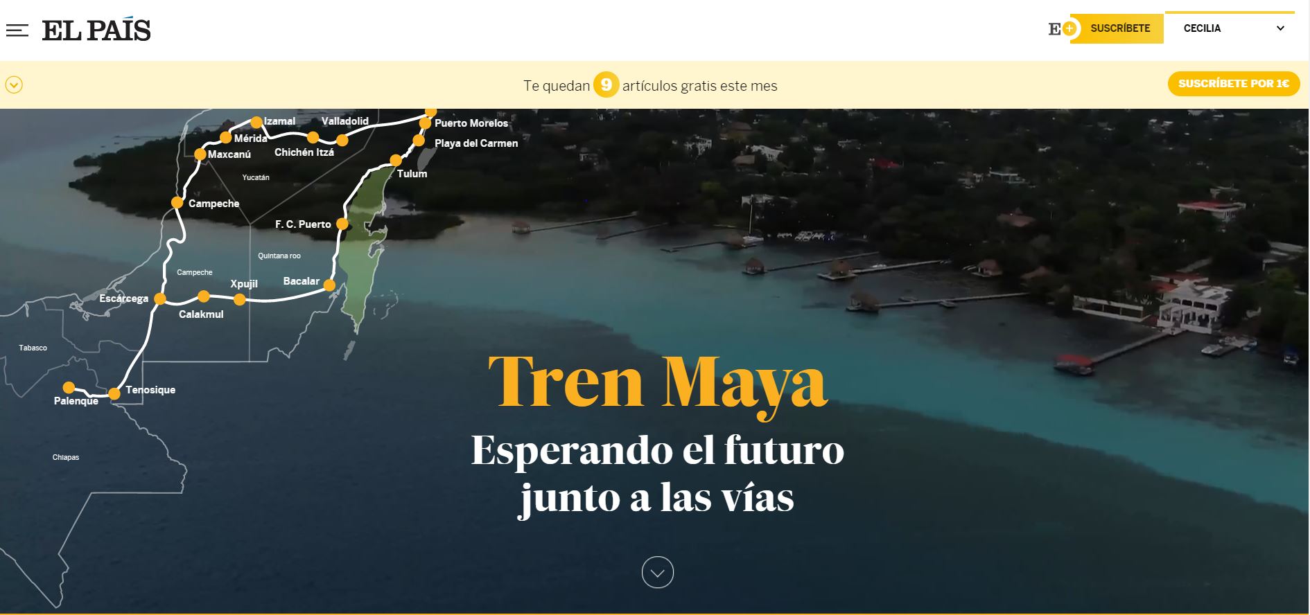 Tren Maya Esperando el futuro junto a las vías Consejo Civil